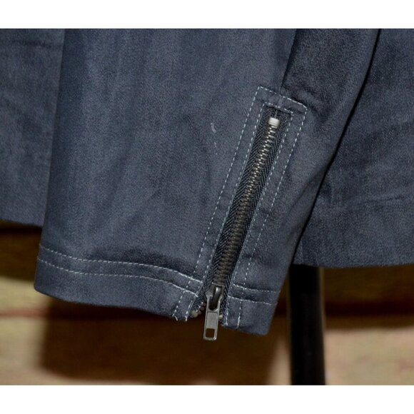 Ladies Studio V Lightweight Gray Chambray Jacket Snap Front Stretch Plus Size 2X - Picture 5 of 9